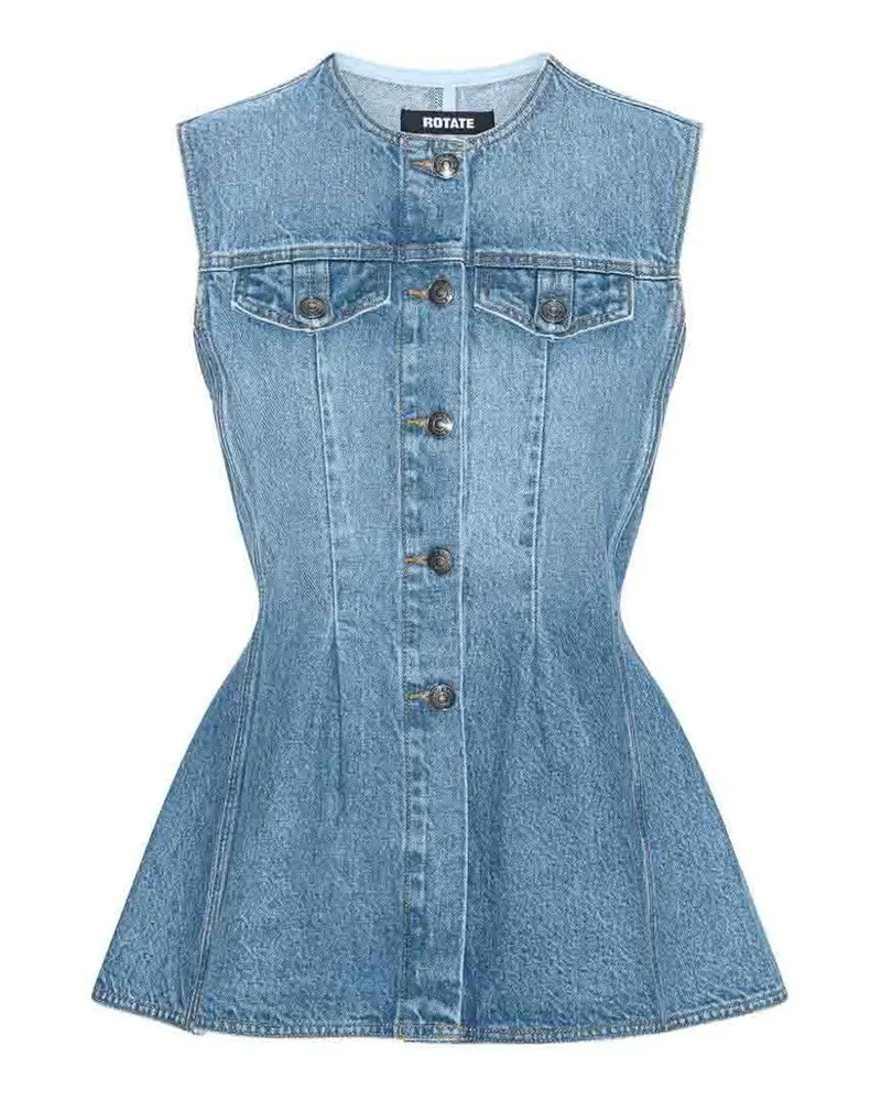 ROTATE Birger Christensen Weste - Denim Denim