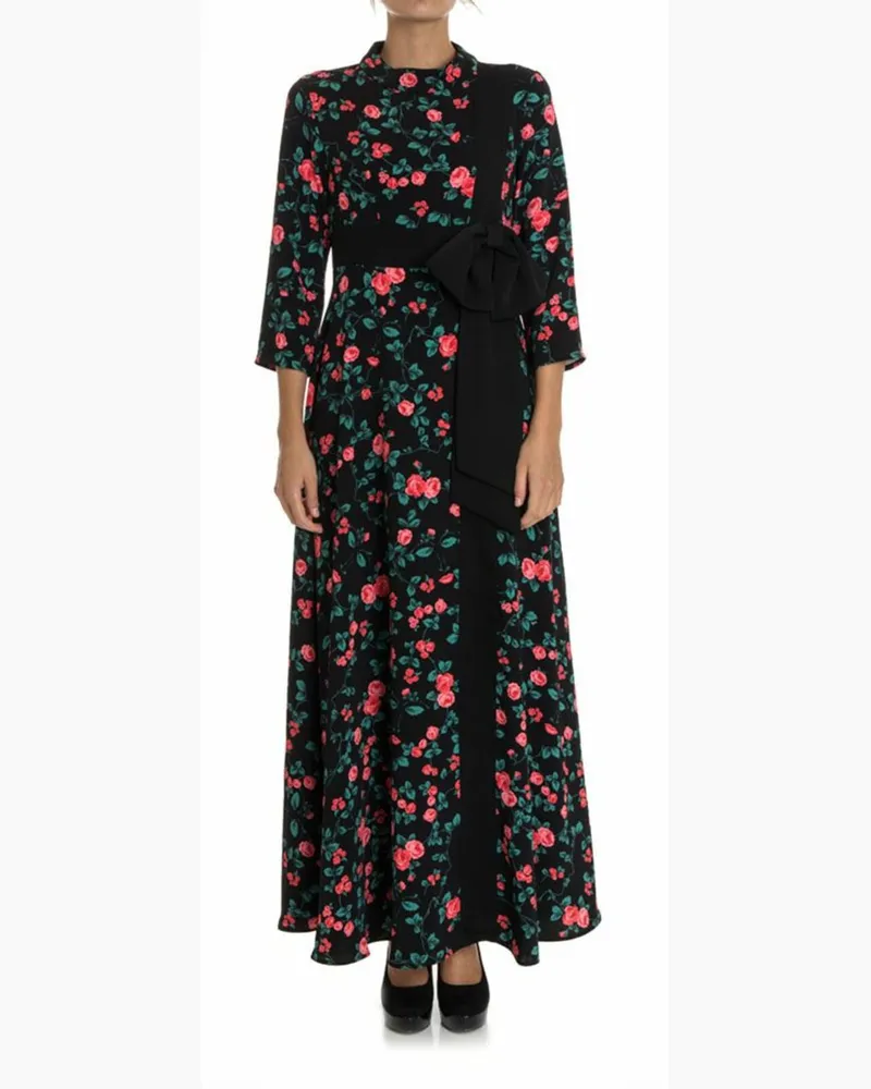 Vivetta Knielanges Kleid - Schwarz Schwarz