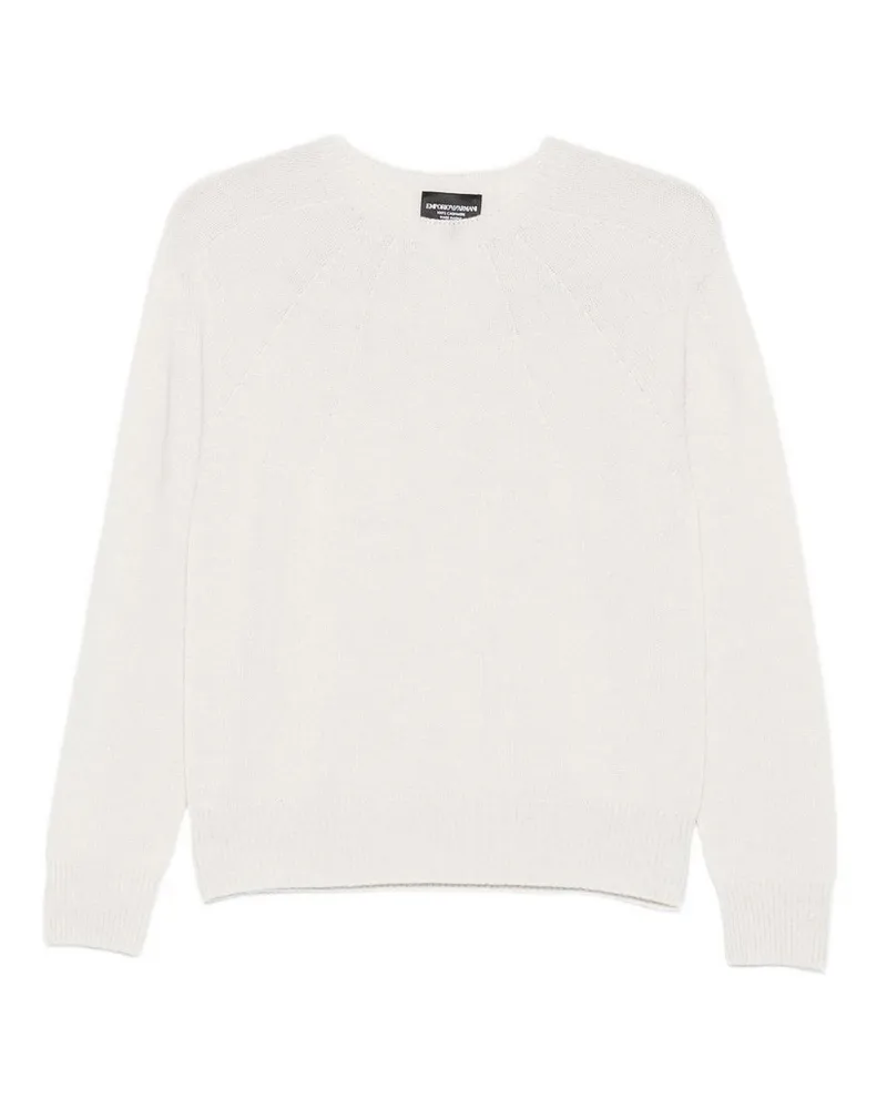 Emporio Armani Rundhalspullover - Weiß Weiß