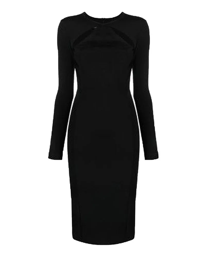 Pinko Knielanges Kleid - Schwarz Schwarz