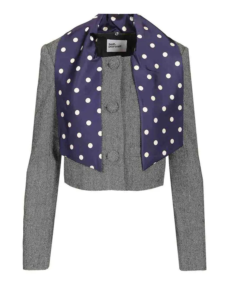 Self-Portrait Casualjacke - Grau Grau