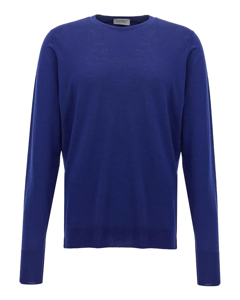 John Smedley Rundhalspullover - Blau Blau