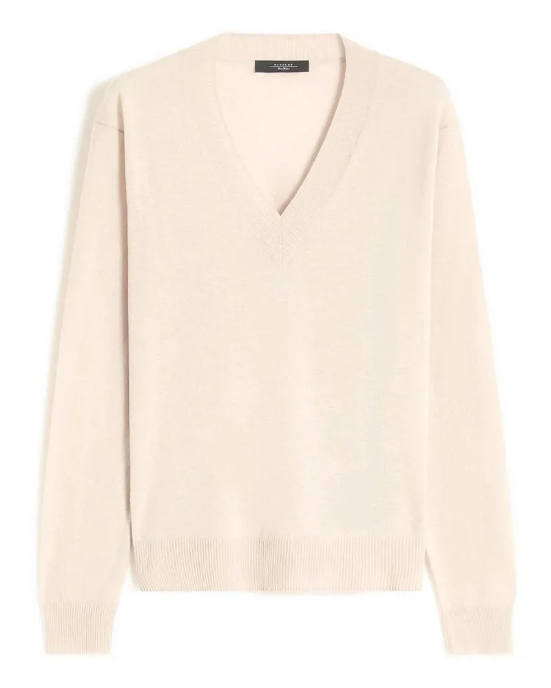 Max Mara Rundhalspullover - Hellbeige Hellbeige