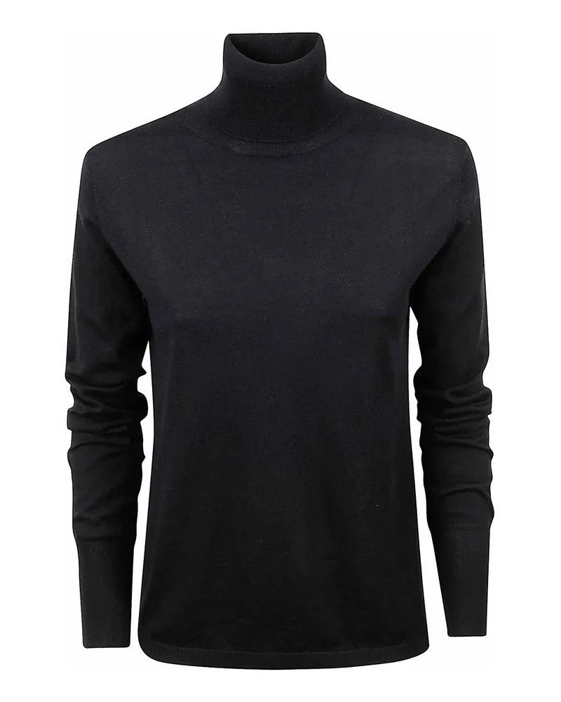 ASPESI Rundhalspullover - Schwarz Schwarz