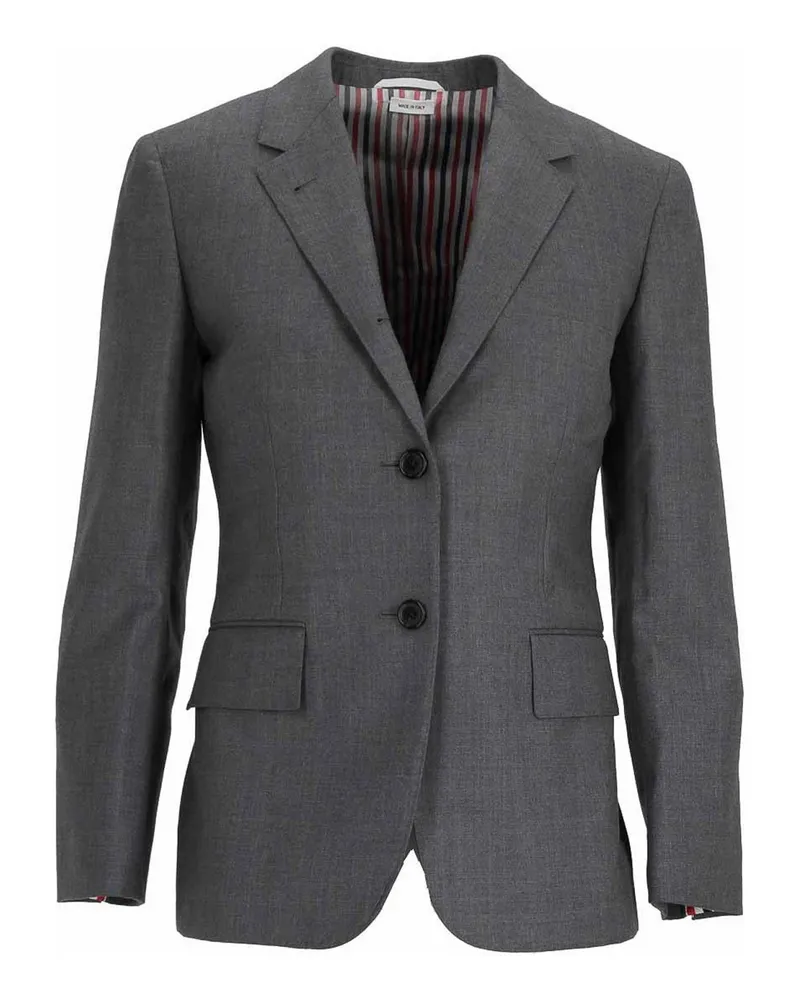 Thom Browne Kurzer Mantel - Grau Grau