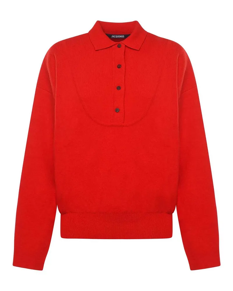 Jacquemus Rundhalspullover - Rot Rot
