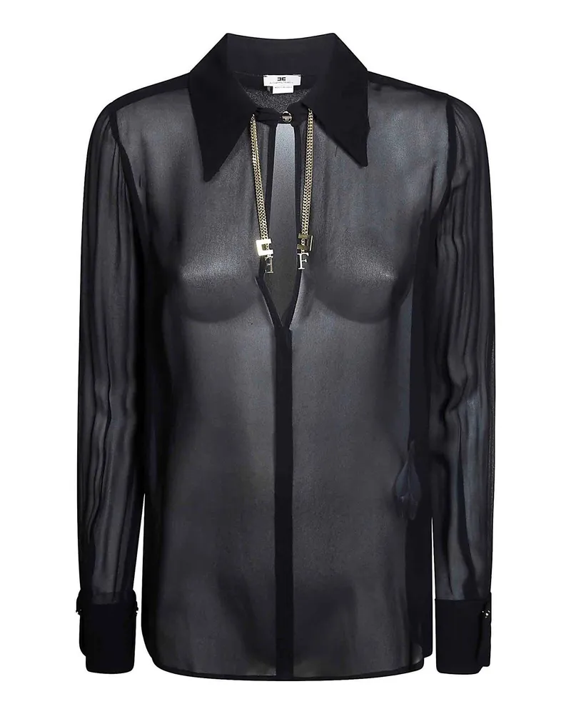 Elisabetta Franchi Hemd - Schwarz Schwarz