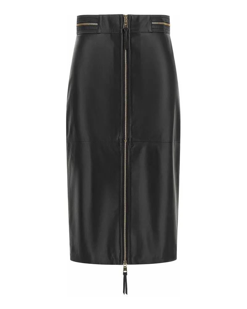 Elisabetta Franchi Lederrock - Schwarz Schwarz