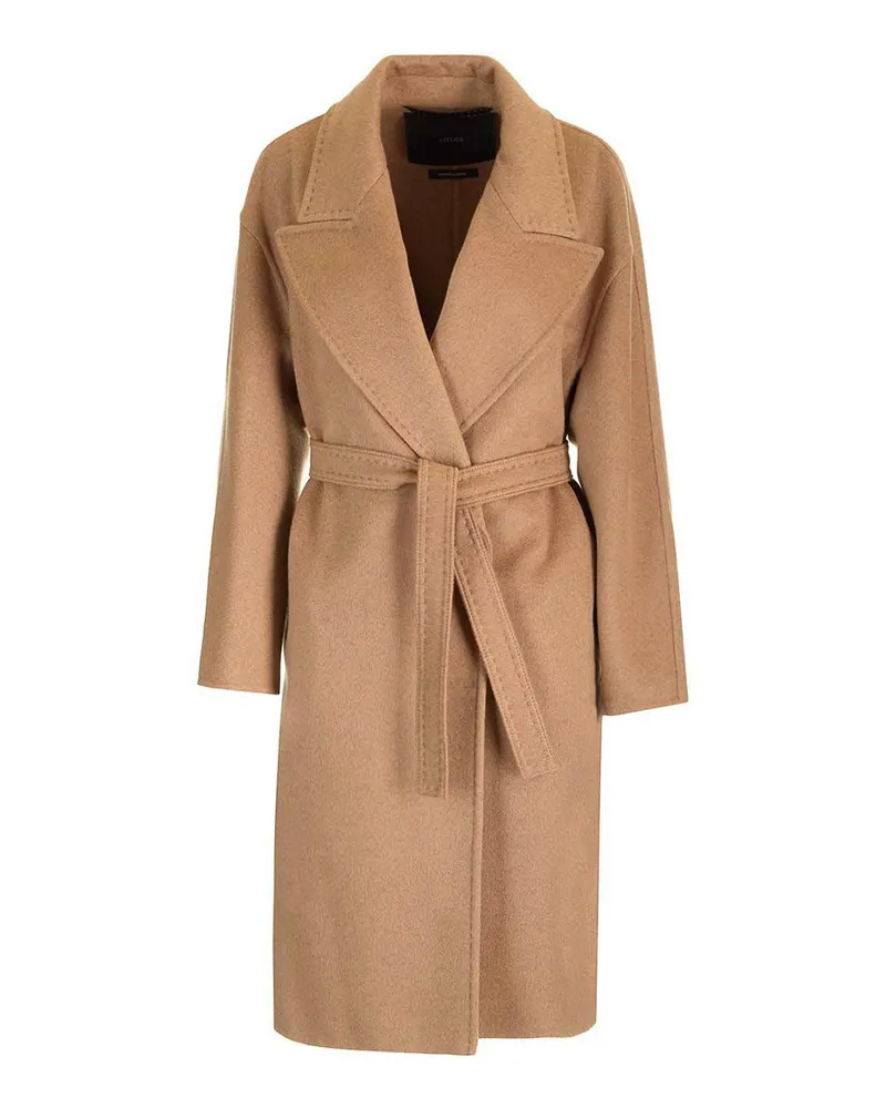 Max Mara Kurzer Mantel - Beige Beige