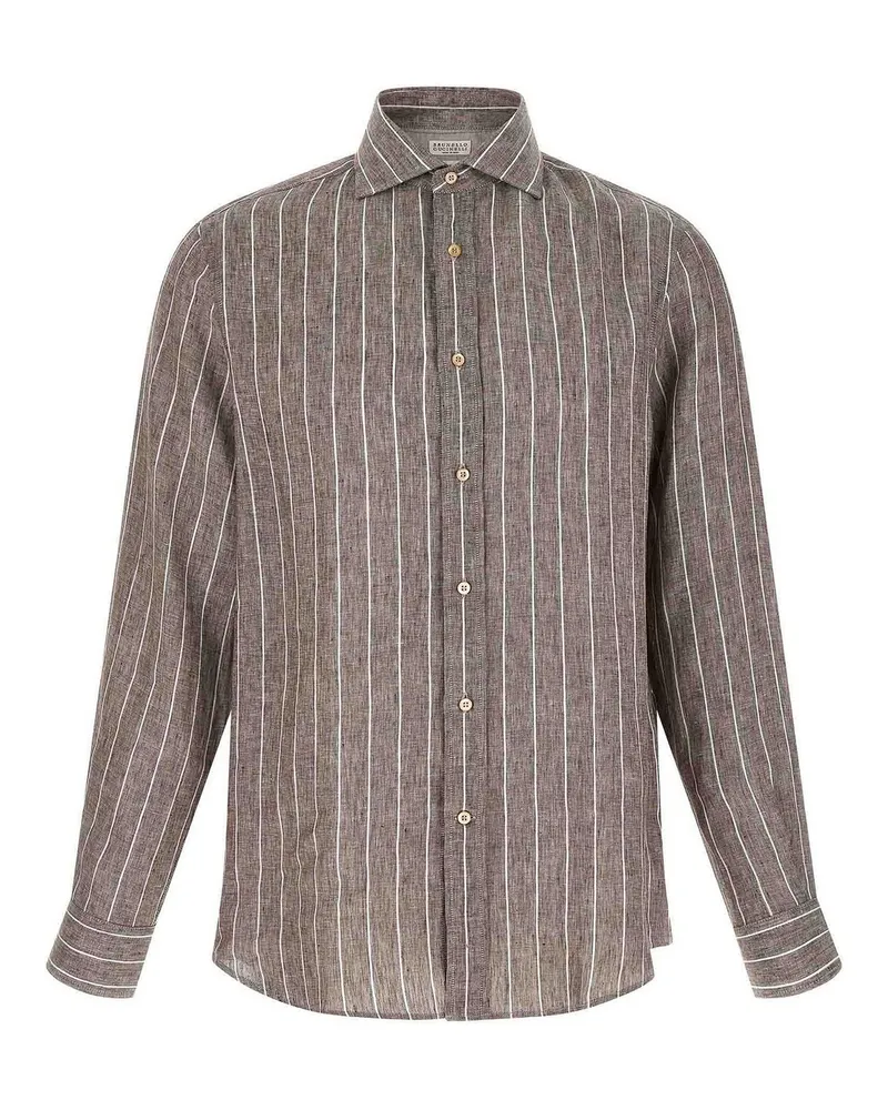 Brunello Cucinelli Hemd - Braun Braun