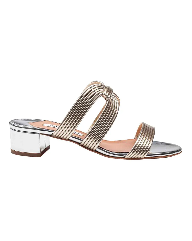 Aquazzura Mules - Gold Gold