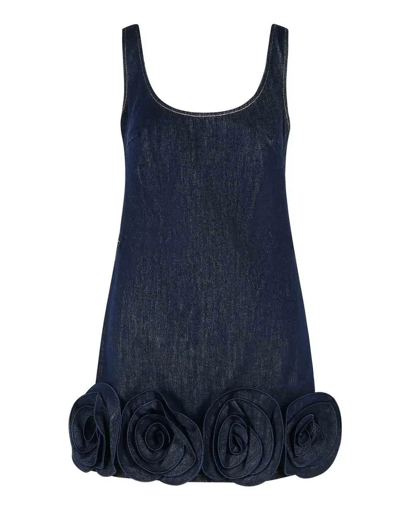 Self-Portrait Knielanges Kleid - Blau Blau