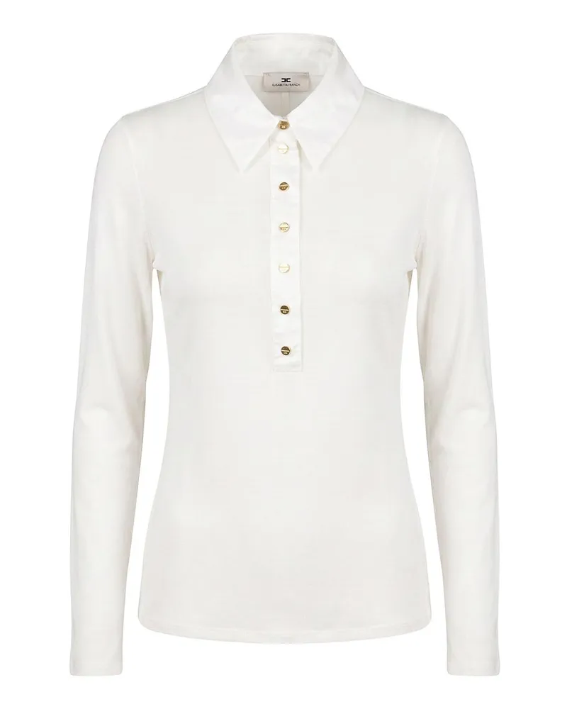 Elisabetta Franchi Poloshirt - Creme Creme