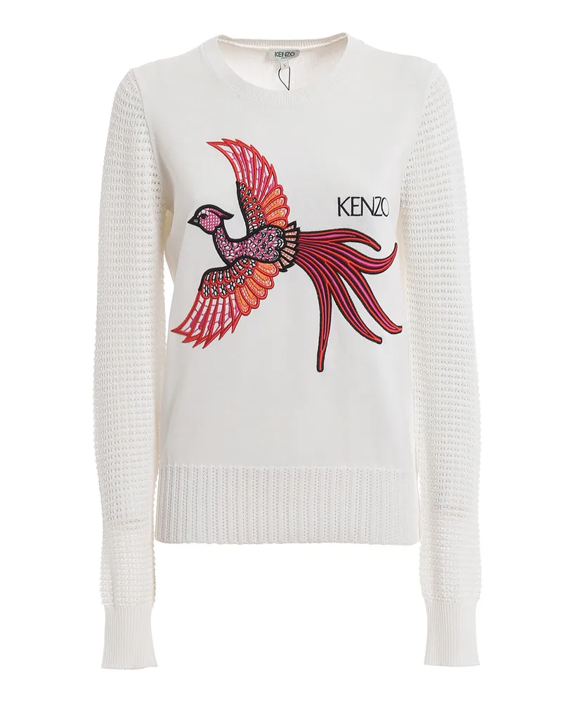 Kenzo Rundhalspullover - Weiß Weiß
