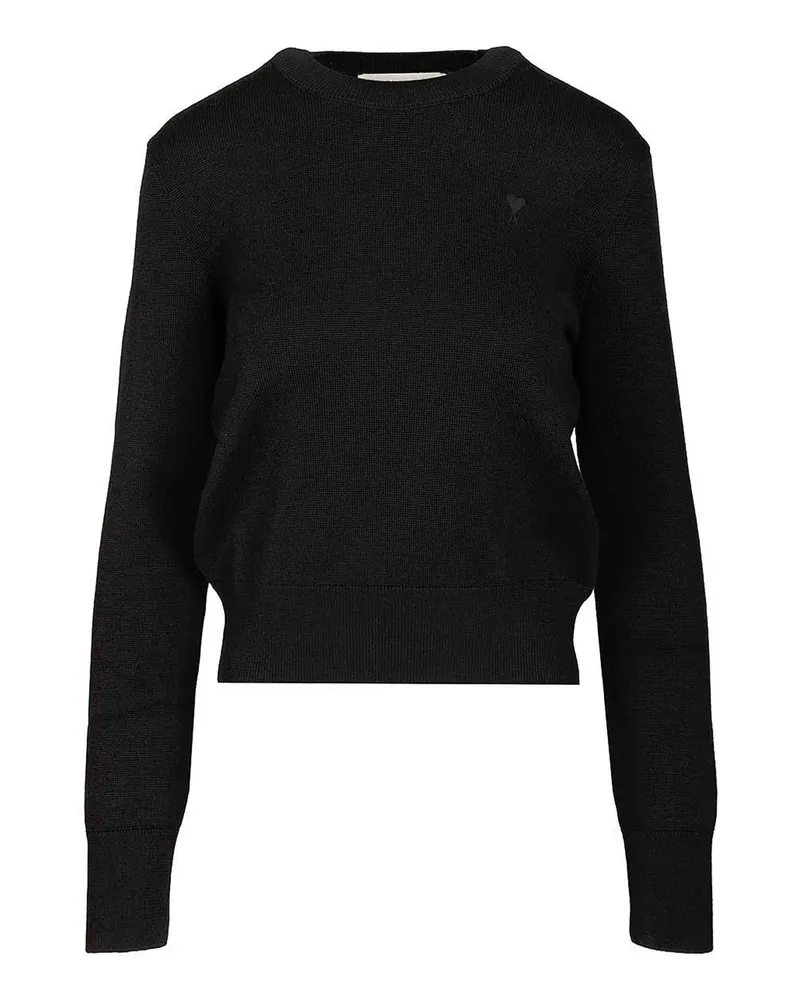 AMI Paris Rundhalspullover - Schwarz Schwarz