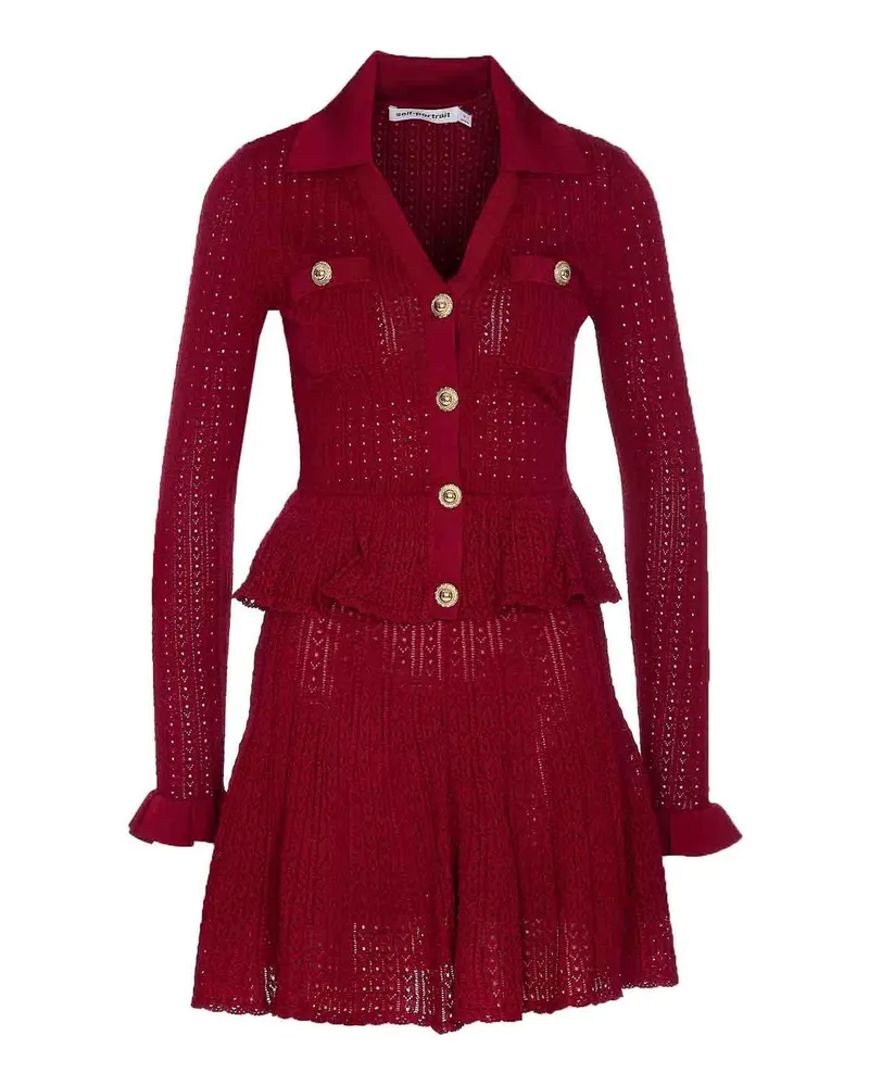 Self-Portrait Kurzes Kleid - Rot Rot