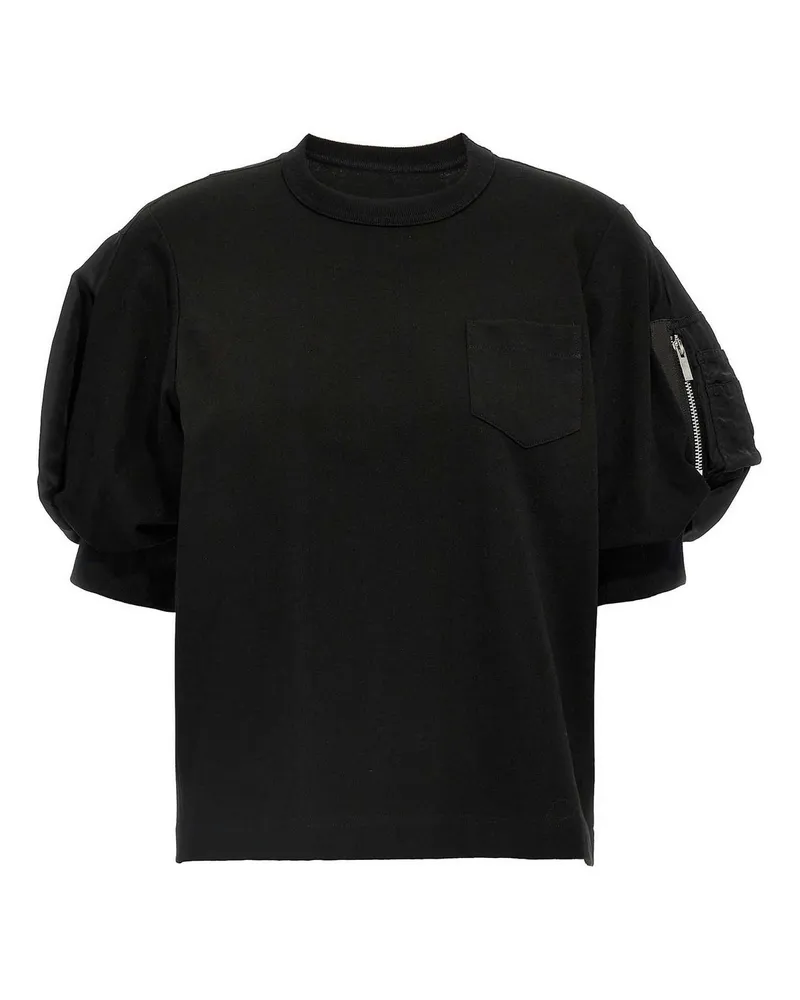 Sacai T-Shirt - Schwarz Schwarz