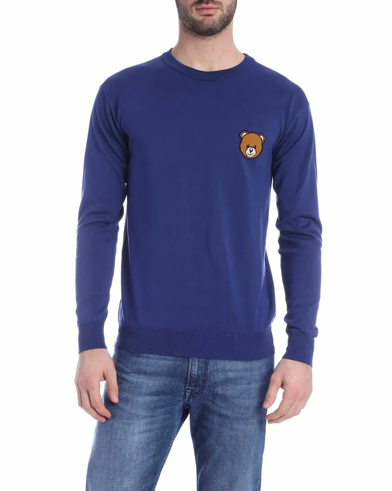 Moschino Rundhalspullover - Blau Blau