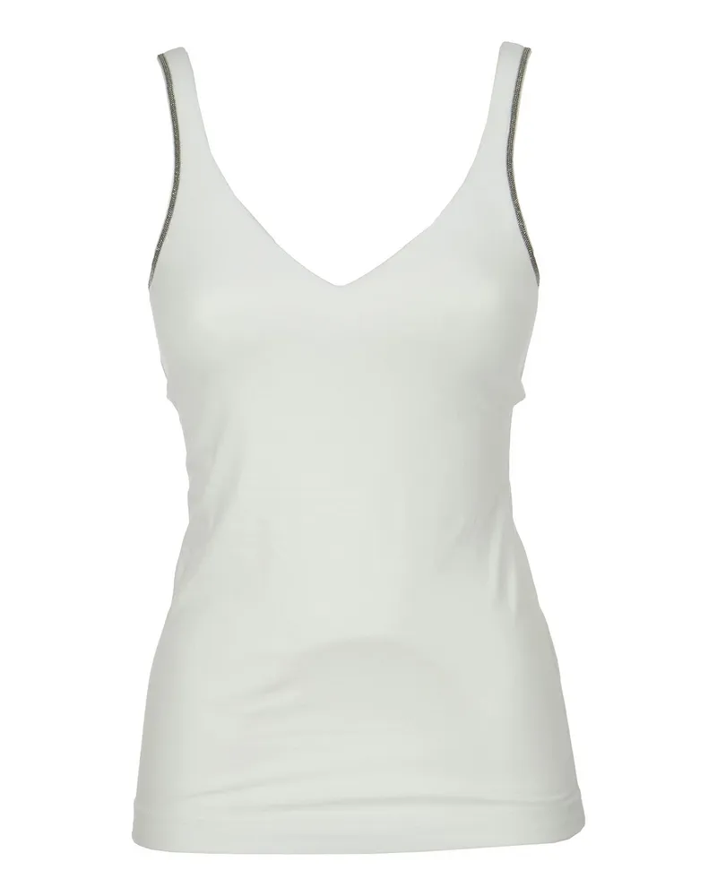 Brunello Cucinelli Top - Weiß Weiß
