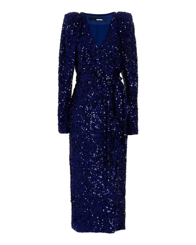 ROTATE Birger Christensen Abendkleid - Lila Blau