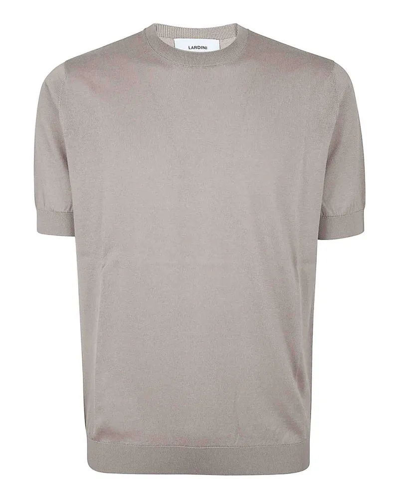 LARDINI Rundhalspullover - Taupe Taupe