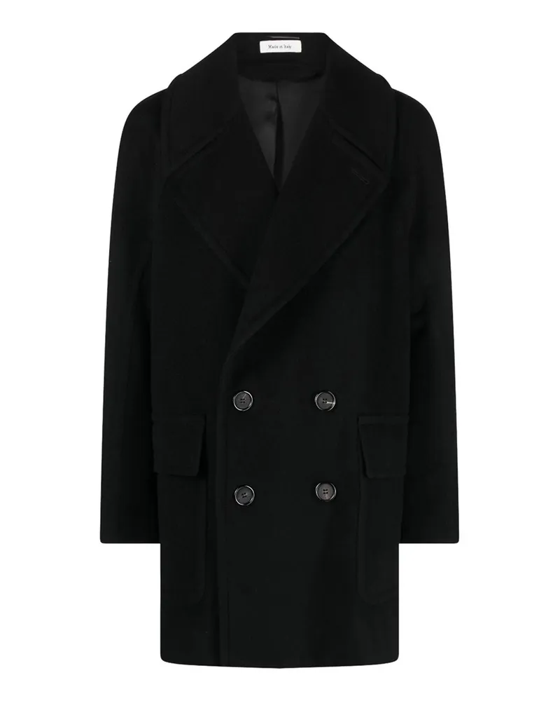 Alexander McQueen Kurzer Mantel - Schwarz Schwarz