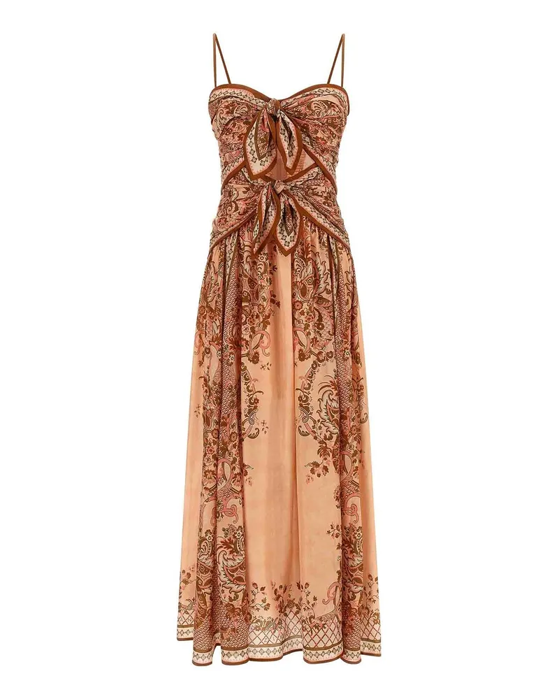 Zimmermann Knielanges Kleid - Rosa Nude