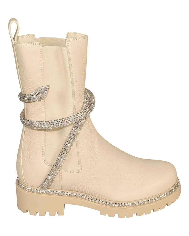 René Caovilla Stiefel - Weiß Weiß