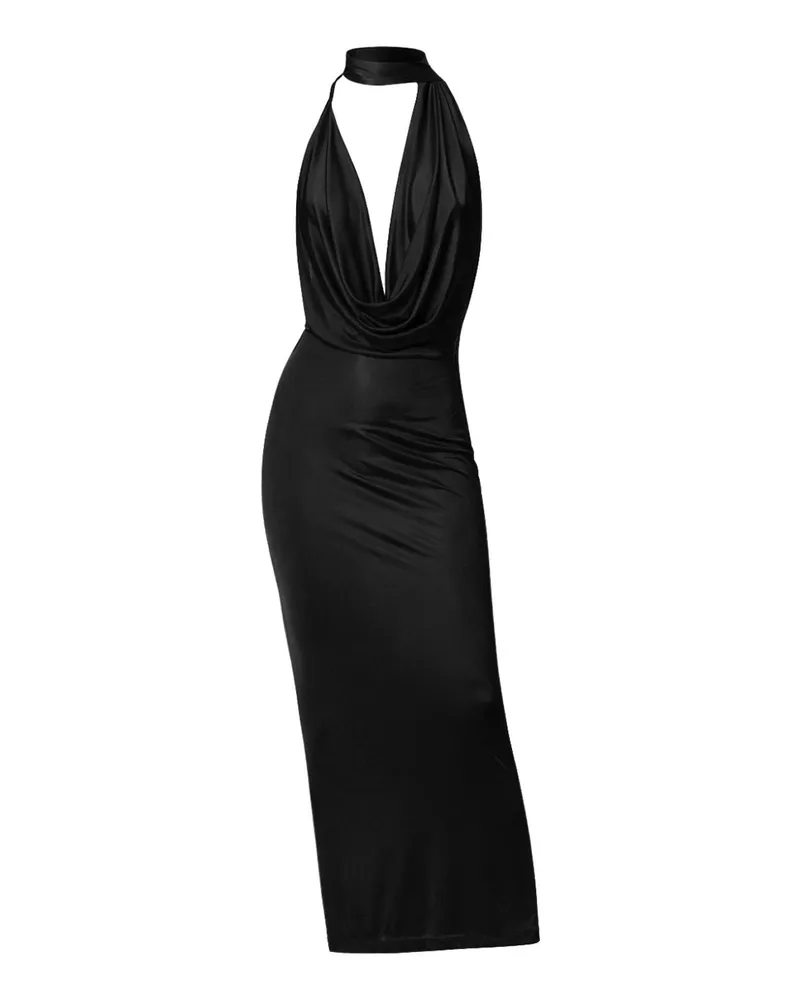 Amazuìn Maxikleid - Schwarz Schwarz
