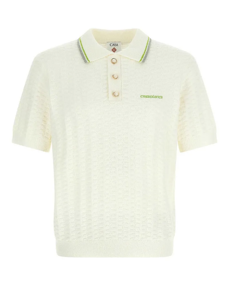 Casablanca Paris Poloshirt - Weiß Weiß