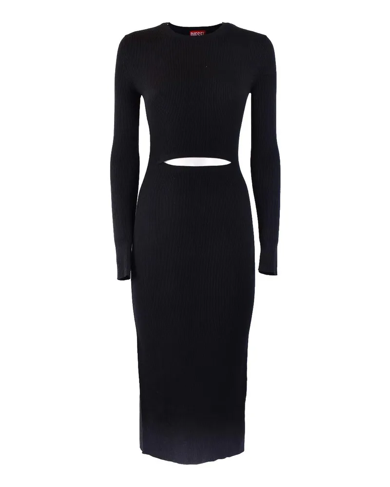 Diesel Knielanges Kleid - Schwarz Schwarz