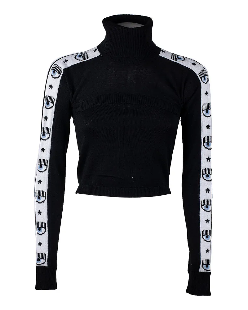 Chiara Ferragni Rollkragenpullover - Schwarz Schwarz