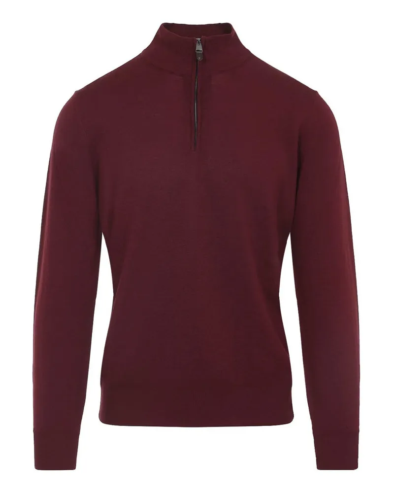 Canali Rollkragenpullover - Bordeaux Bordeaux