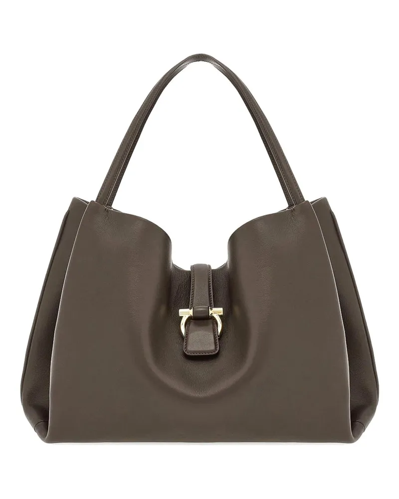 Ferragamo Schultertasche - Grau Grau