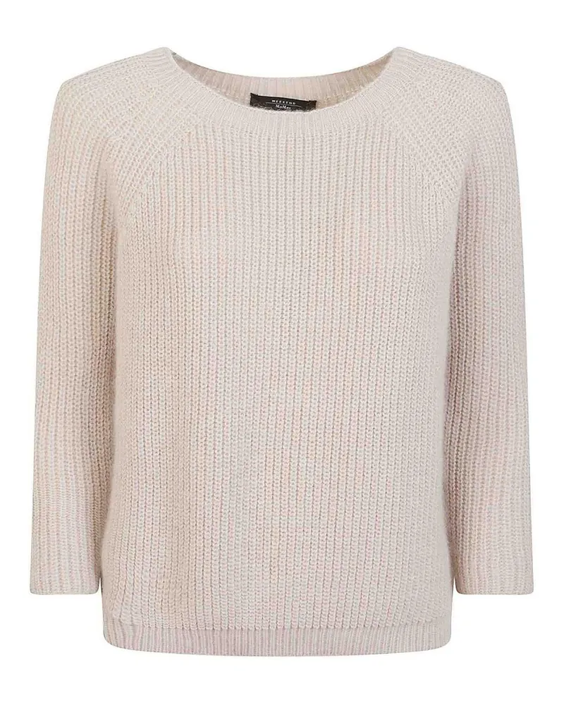 Max Mara Rundhalspullover - Beige Beige