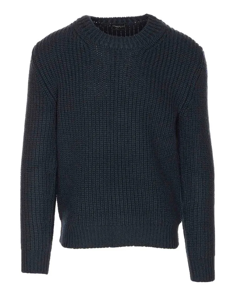 Tom Ford Rundhalspullover - Blau Blau