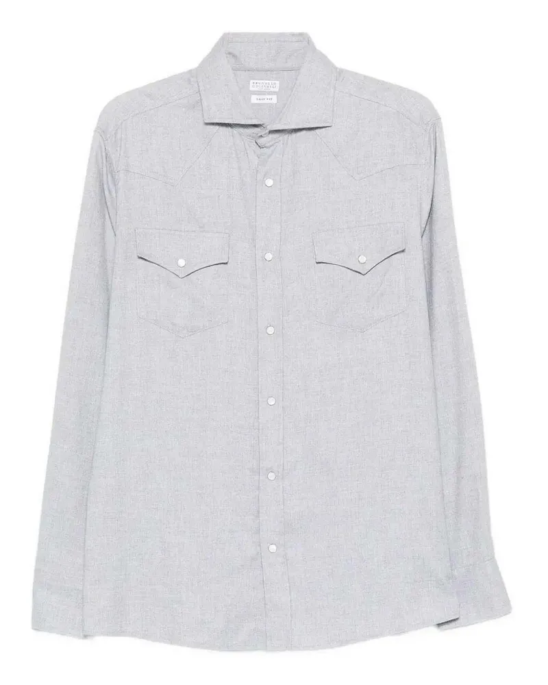 Brunello Cucinelli Hemd - Grau Grau