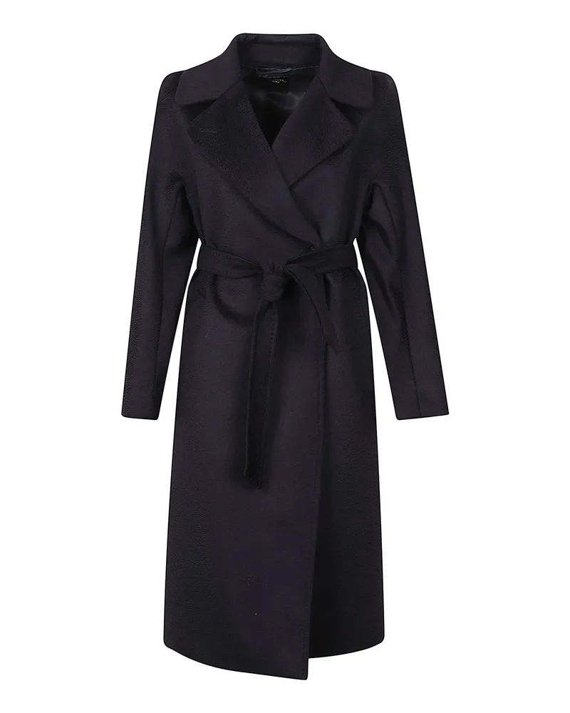 Max Mara Knielanger Mantel - Blau Blau