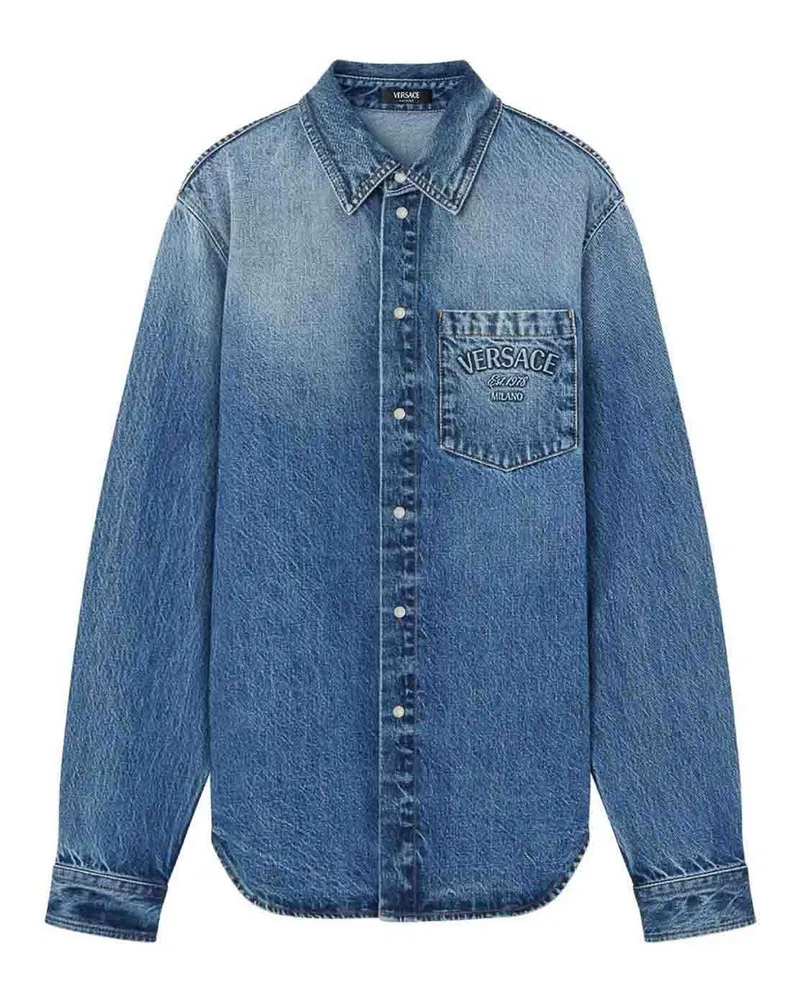 Versace Hemd - Jeansblau Jeansblau