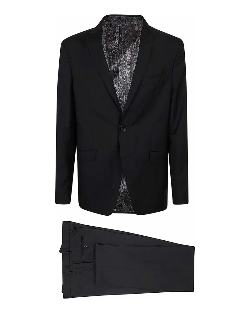 Etro Eleganter Anzug - Schwarz Schwarz