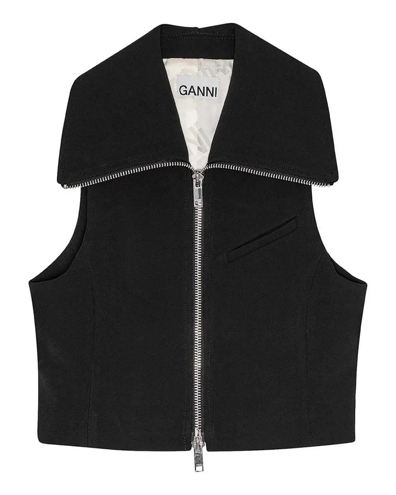 Ganni Weste - Schwarz Schwarz