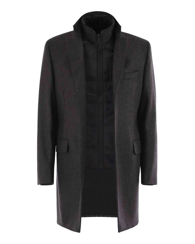 Fay Knielanger Mantel - Grau Grau