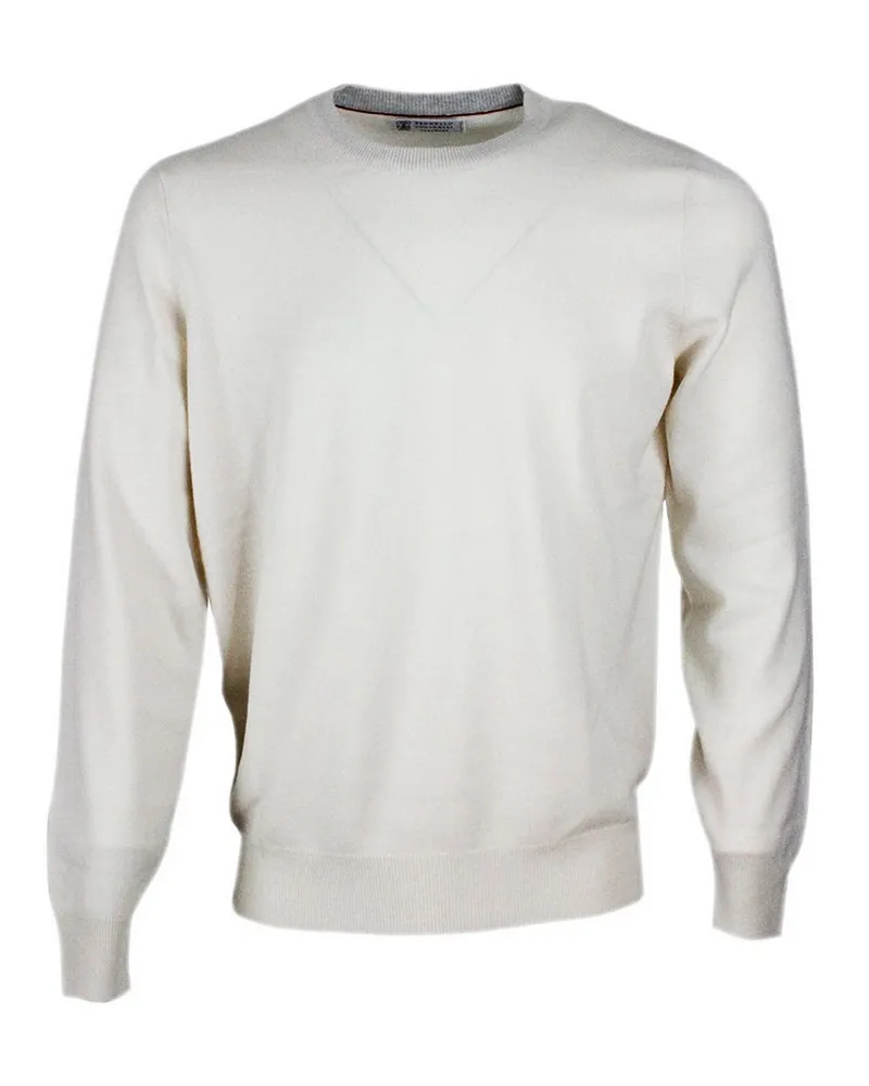 Brunello Cucinelli Rundhalspullover - Creme Creme