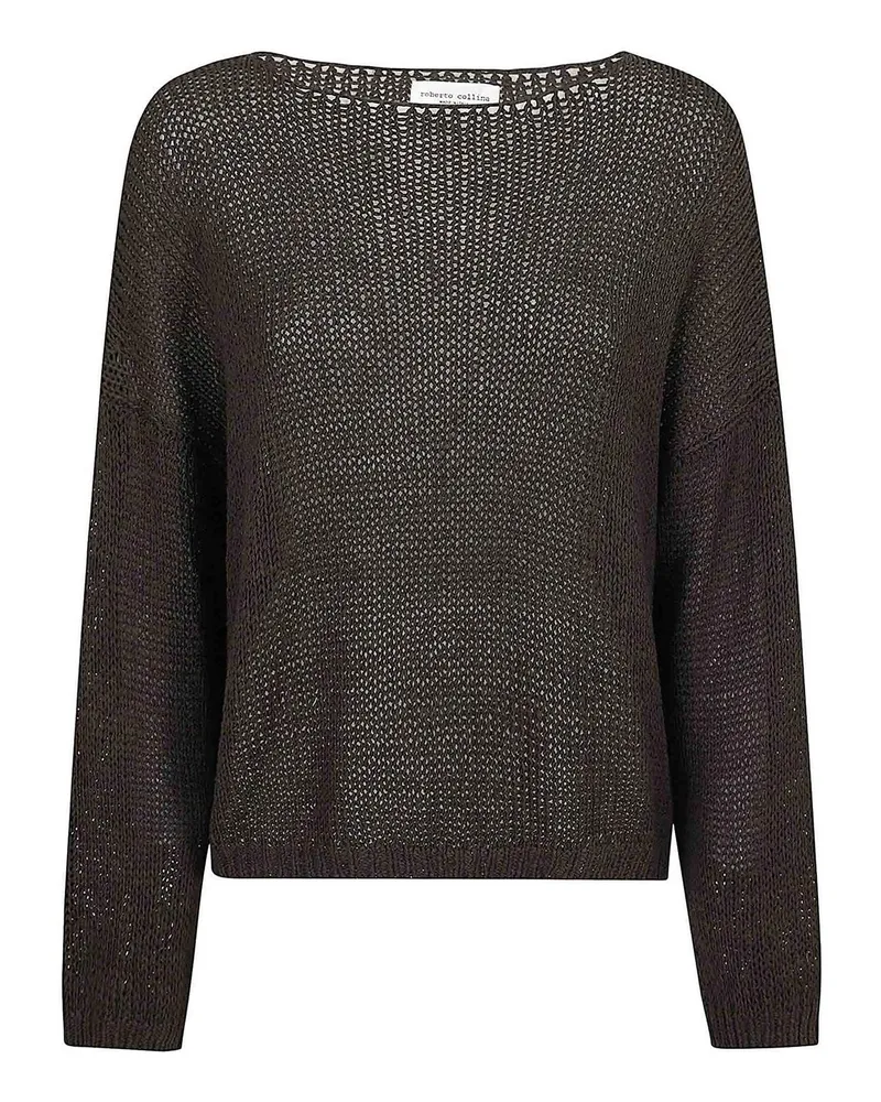 Roberto Collina U-Boot-Pullover - Dunkelbraun Dunkelbraun