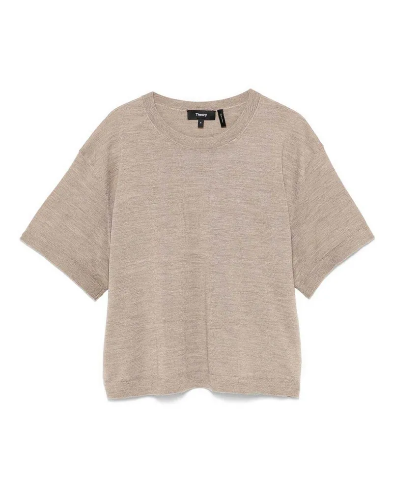 Theory Rundhalspullover - Beige Beige