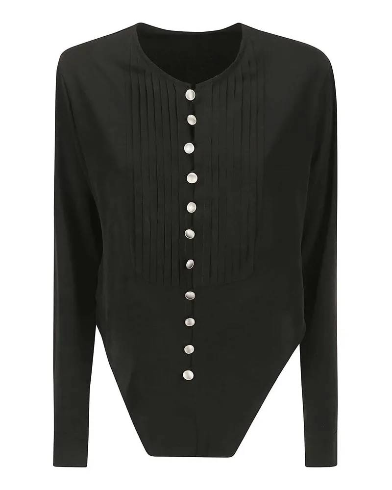 Yohji Yamamoto Top - Schwarz Schwarz