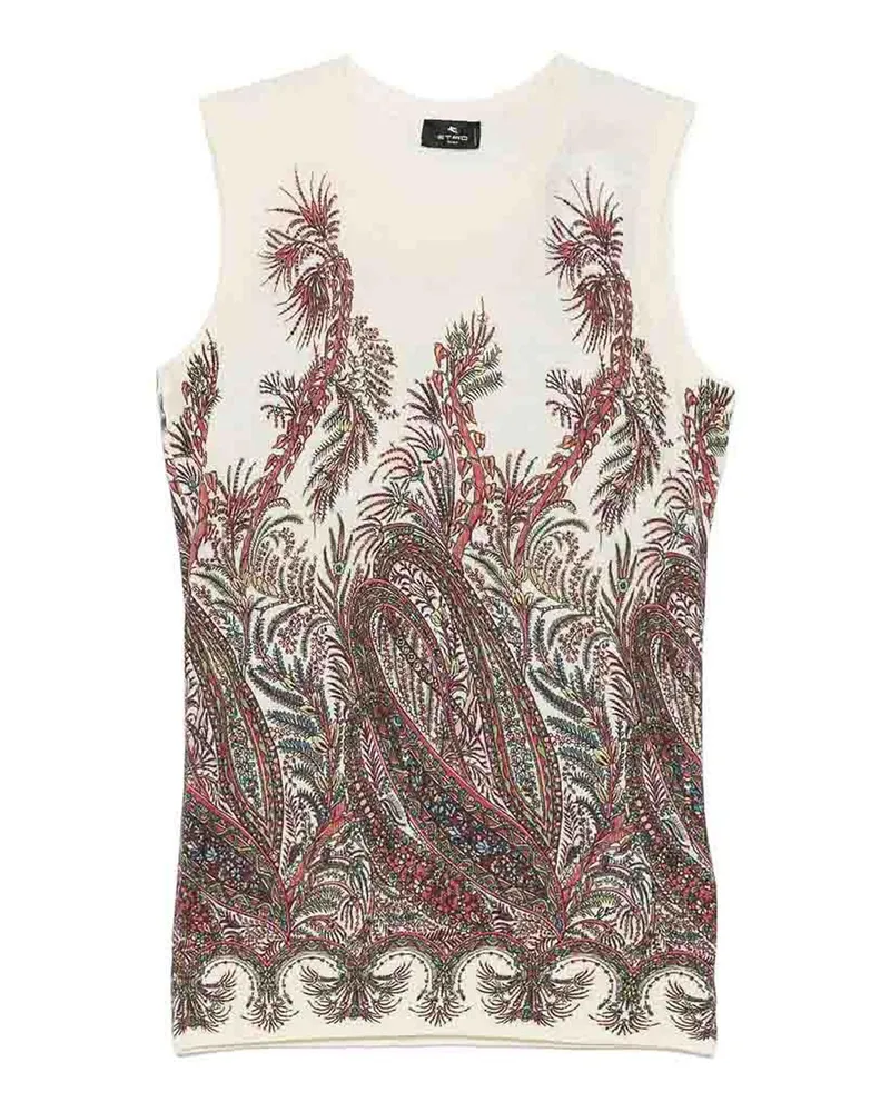 Etro Rundhalspullover - Hellbeige Hellbeige
