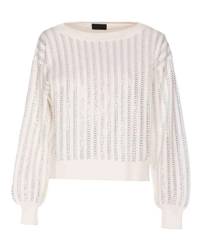 Liu Jo Rundhalspullover - Weiß Weiß