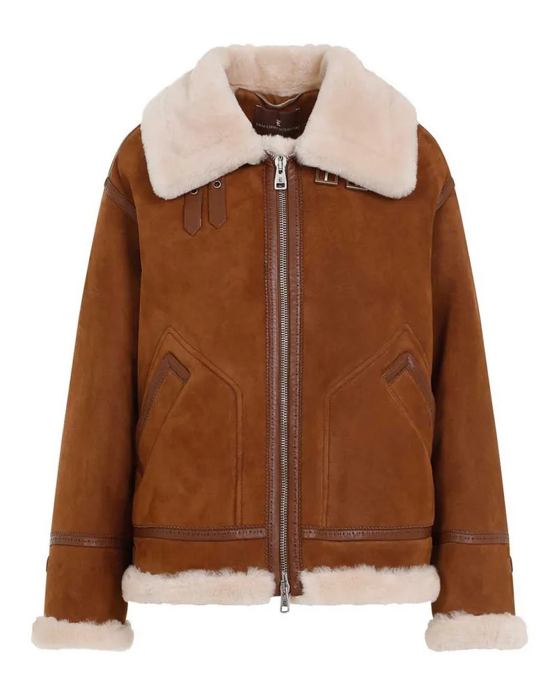 Ermanno Scervino Kurzer Mantel - Dunkelbraun Dunkelbraun