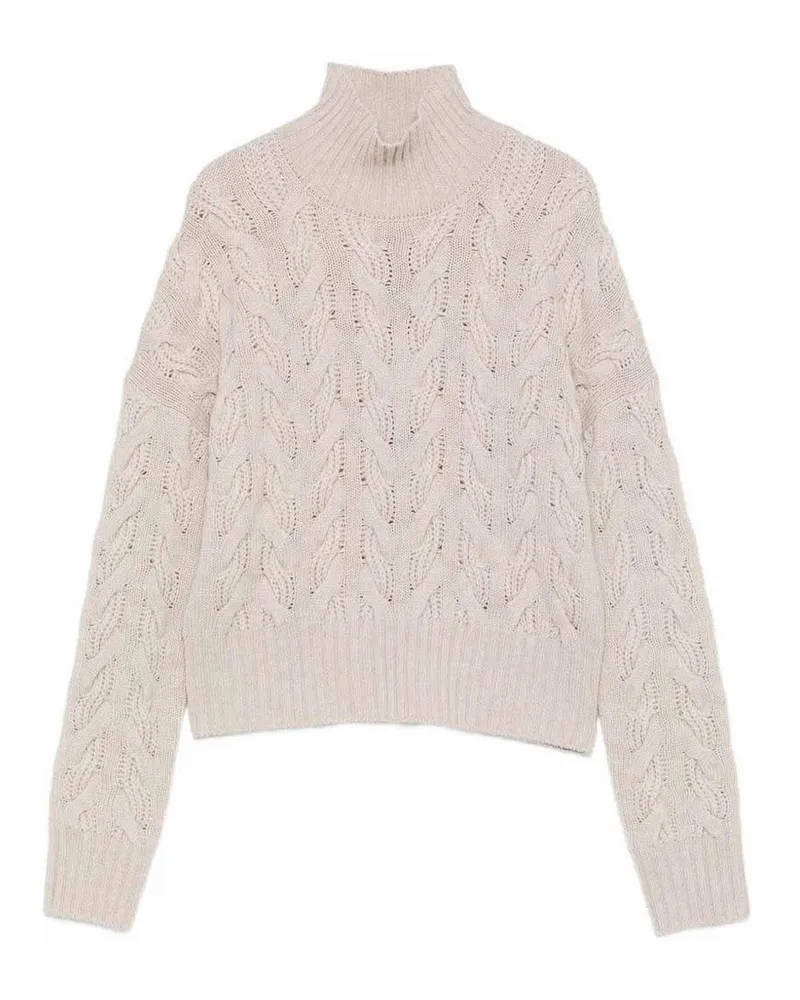Max Mara Rundhalspullover - Beige Beige